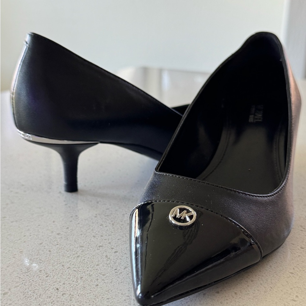 Michael Kors Black Heels with Silver Accent